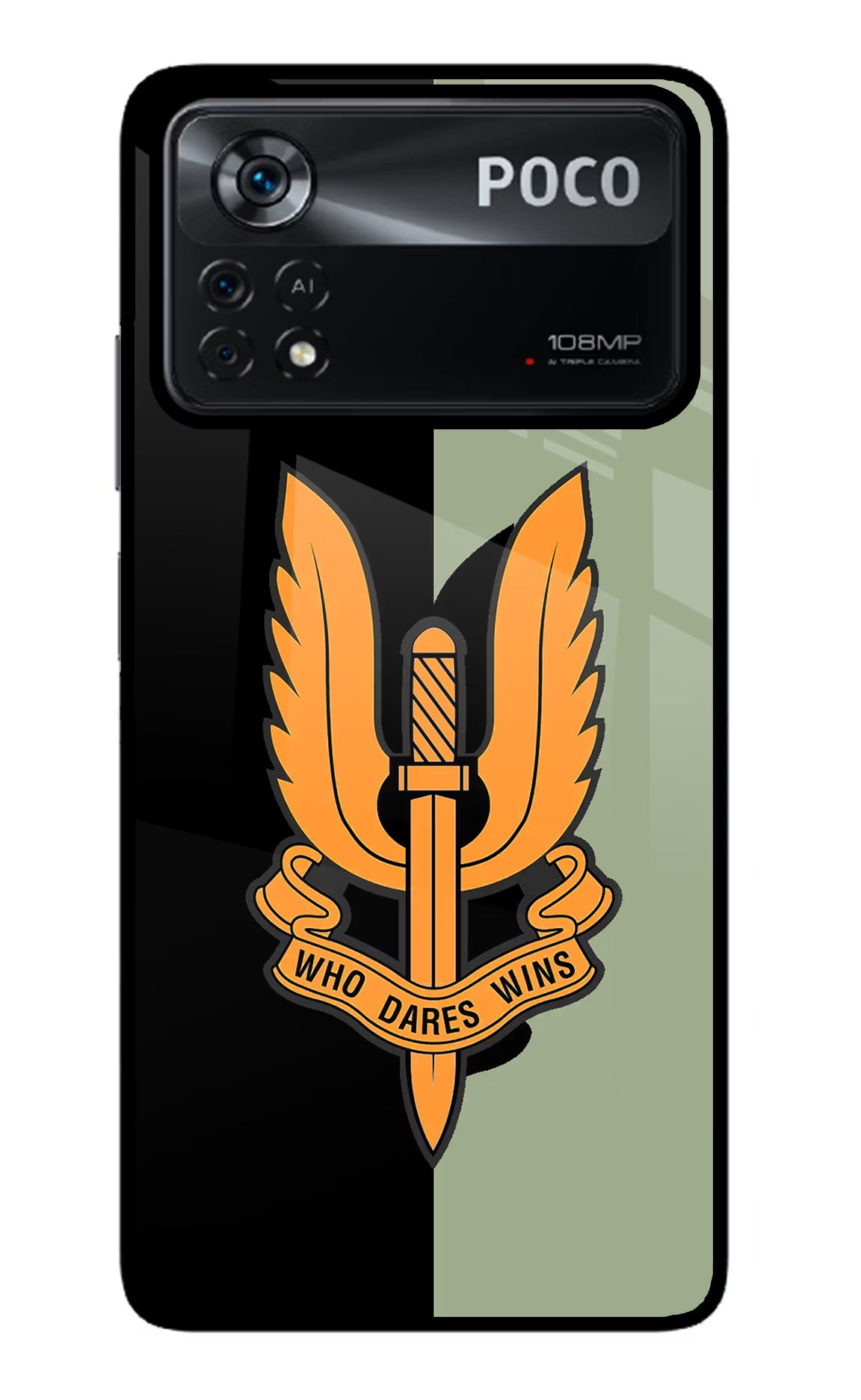 Balidan Logo Poco X4 Pro Glass Case Back Cover by Casekaro