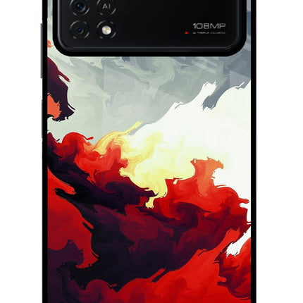 Fire Cloud Poco X4 Pro Glass Case