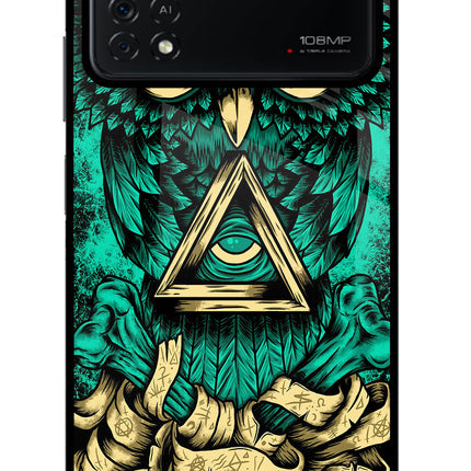 Green Owl Poco X4 Pro Glass Case