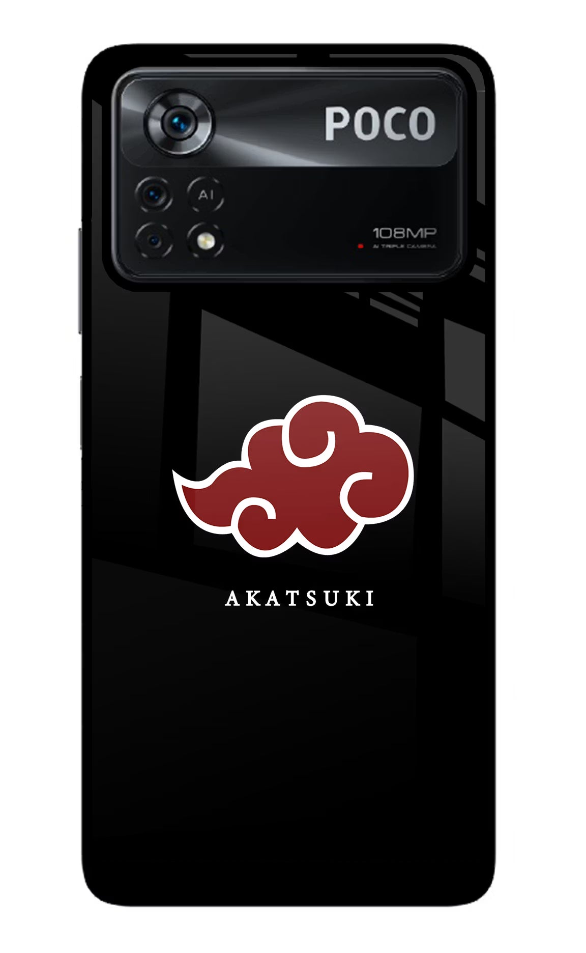 Akatsuki Poco X4 Pro Glass Case Back Cover by Casekaro