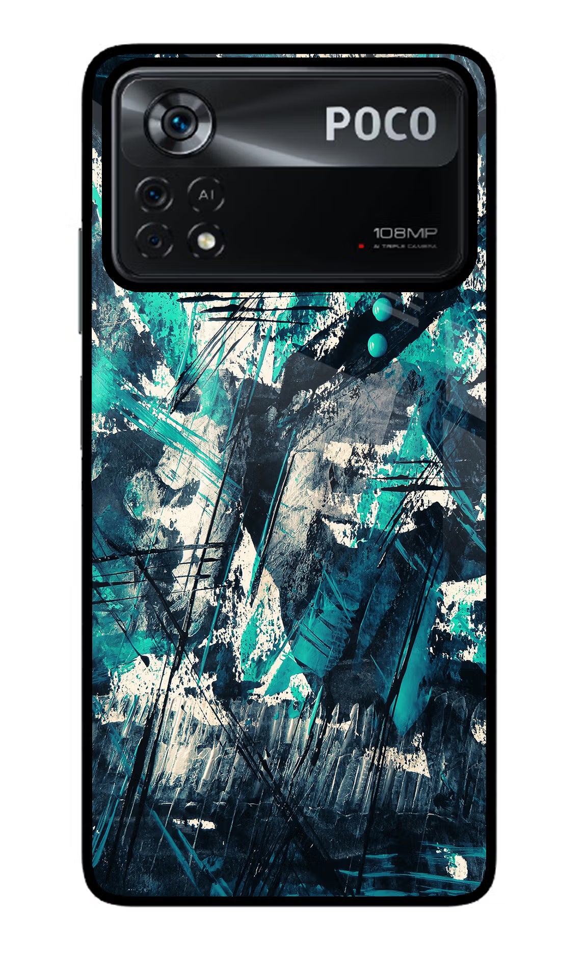 Artwork Poco X4 Pro Glass Case Back Cover by Casekaro