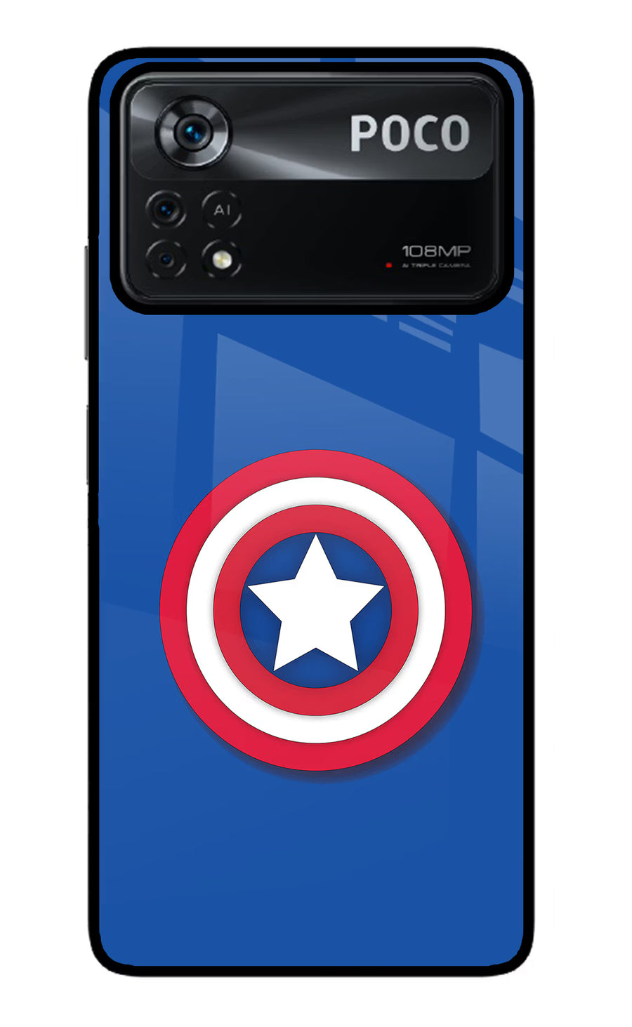 Shield Poco X4 Pro Back Cover, Glass case