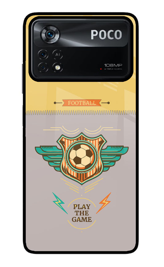 Football Poco X4 Pro Glass Case