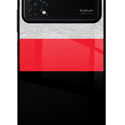 Tri Color Pattern Poco X4 Pro Glass Case