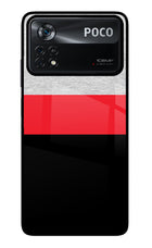 Tri Color Pattern Poco X4 Pro Glass Case