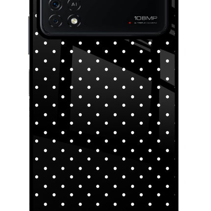 White Dots Poco X4 Pro Glass Case