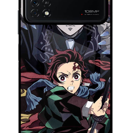 Demon Slayer Poco X4 Pro Glass Case