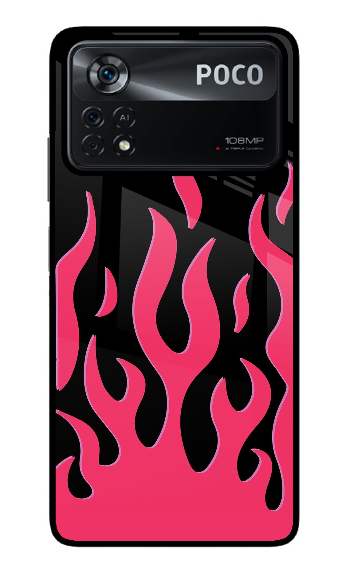 Fire Flames Poco X4 Pro Back Cover