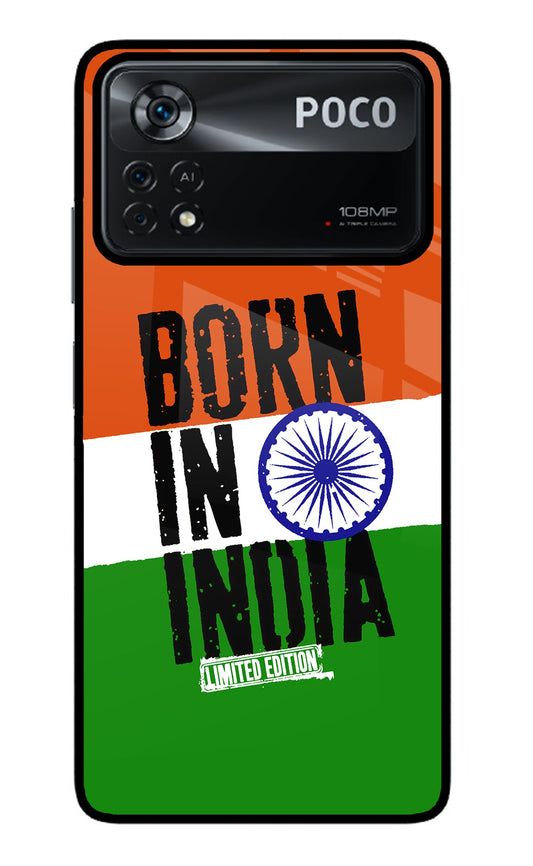 Born in India Poco X4 Pro Glass Case