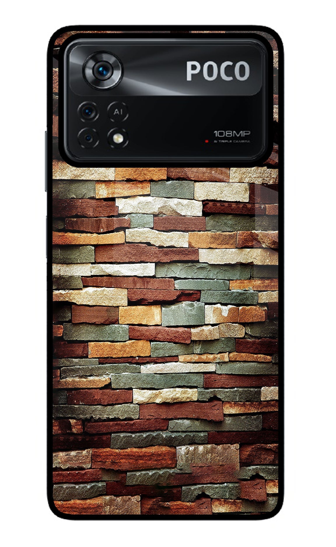 Bricks Pattern Poco X4 Pro Back Cover