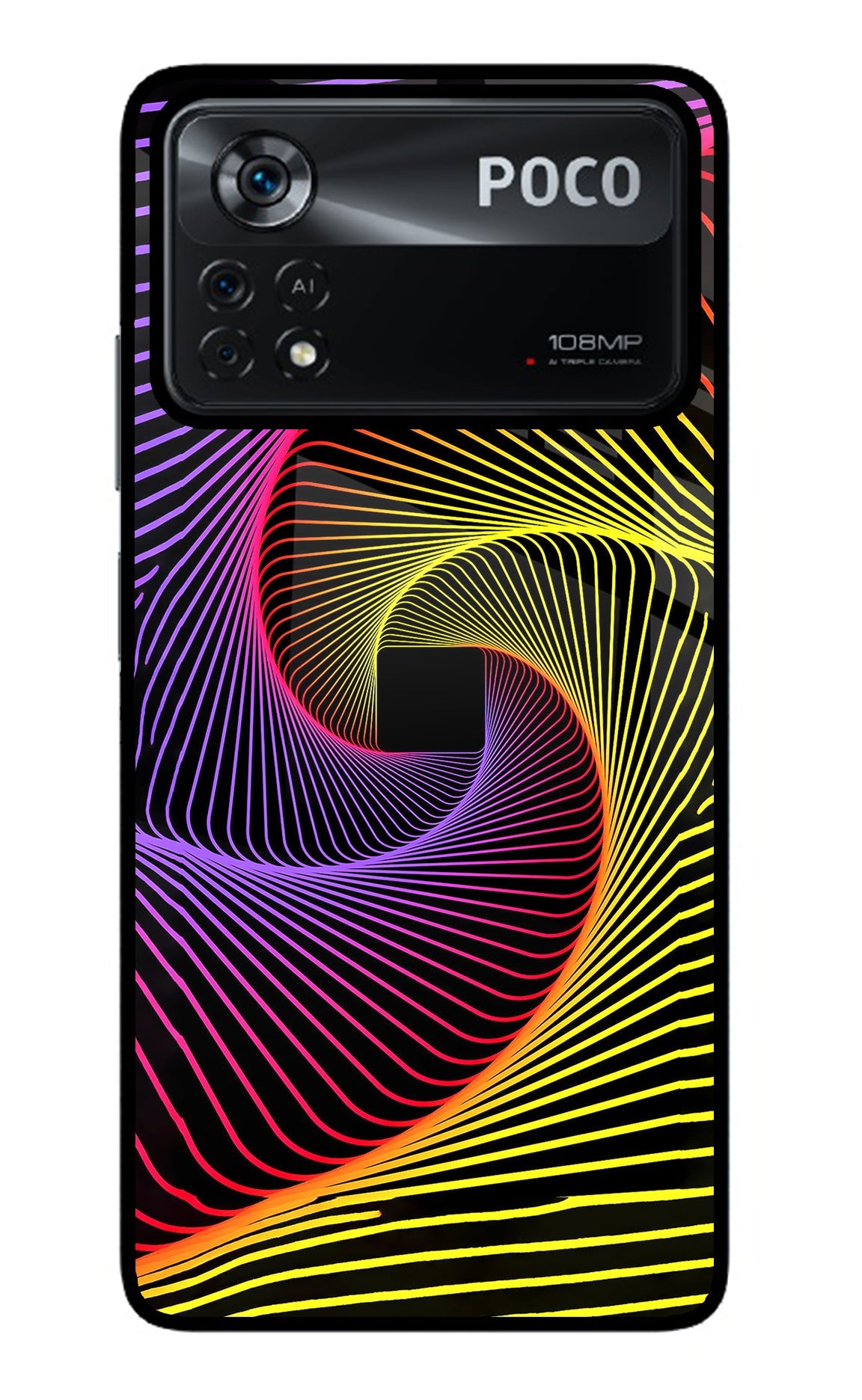 Colorful Strings Poco X4 Pro Back Cover