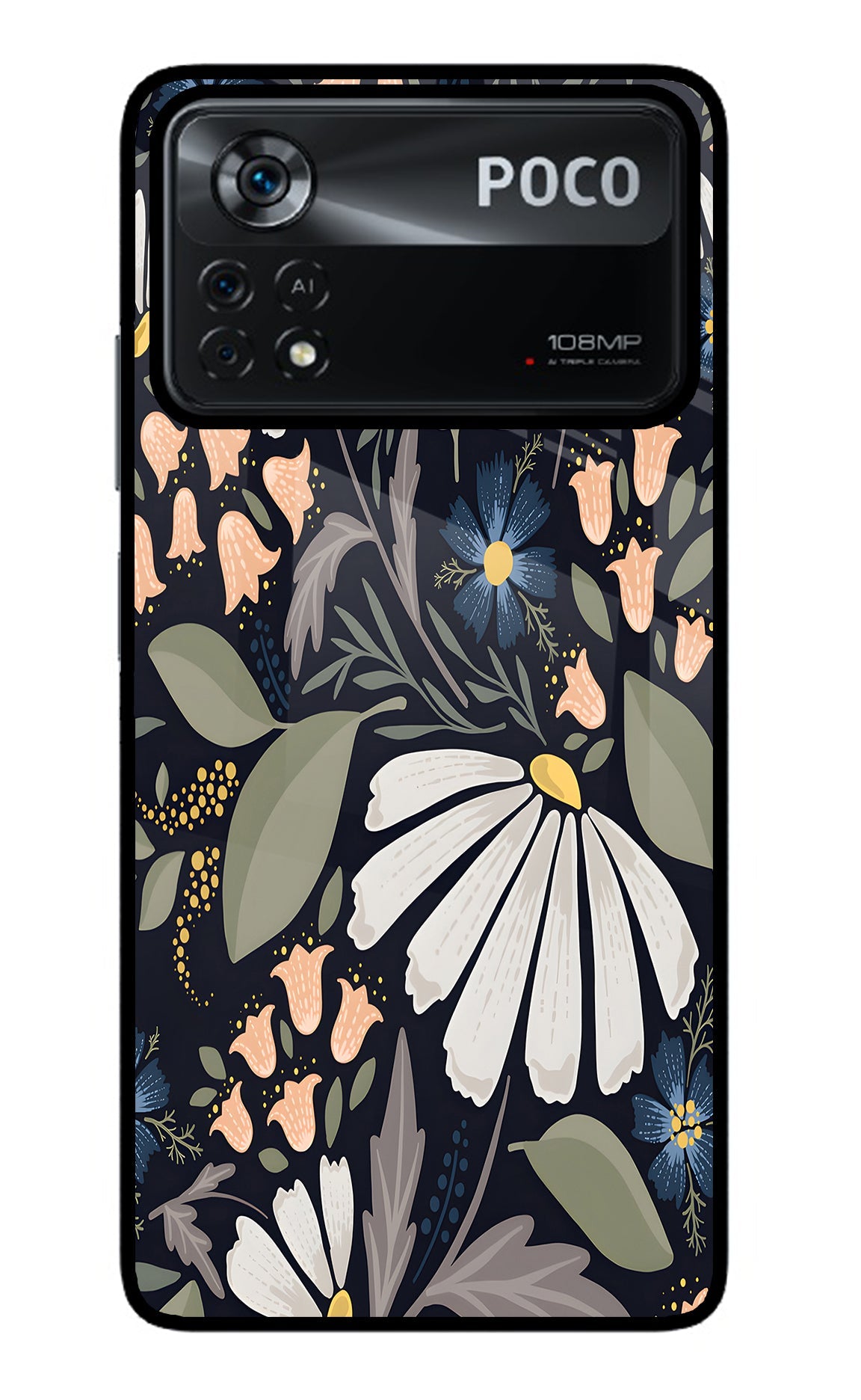 Flowers Art Poco X4 Pro Back Cover