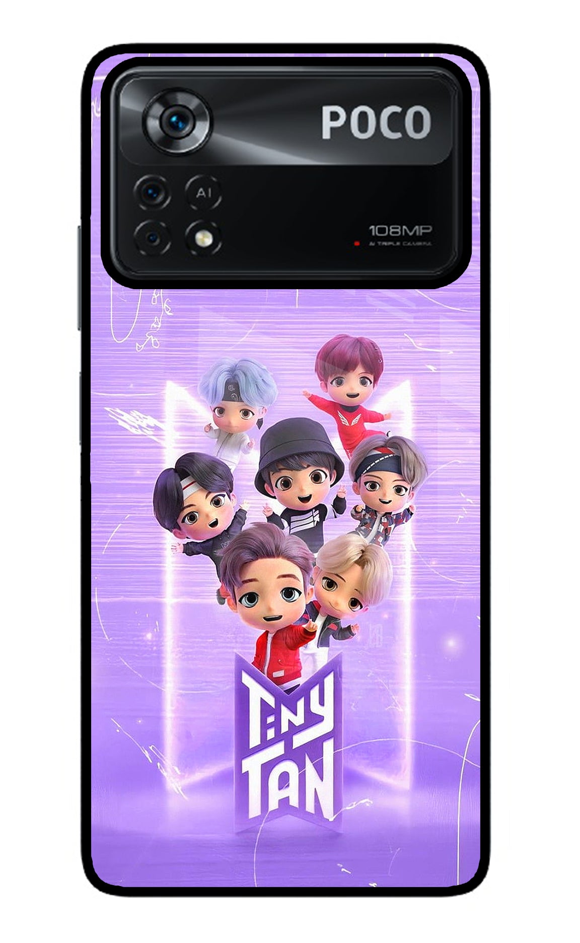 BTS Tiny Tan Poco X4 Pro Back Cover