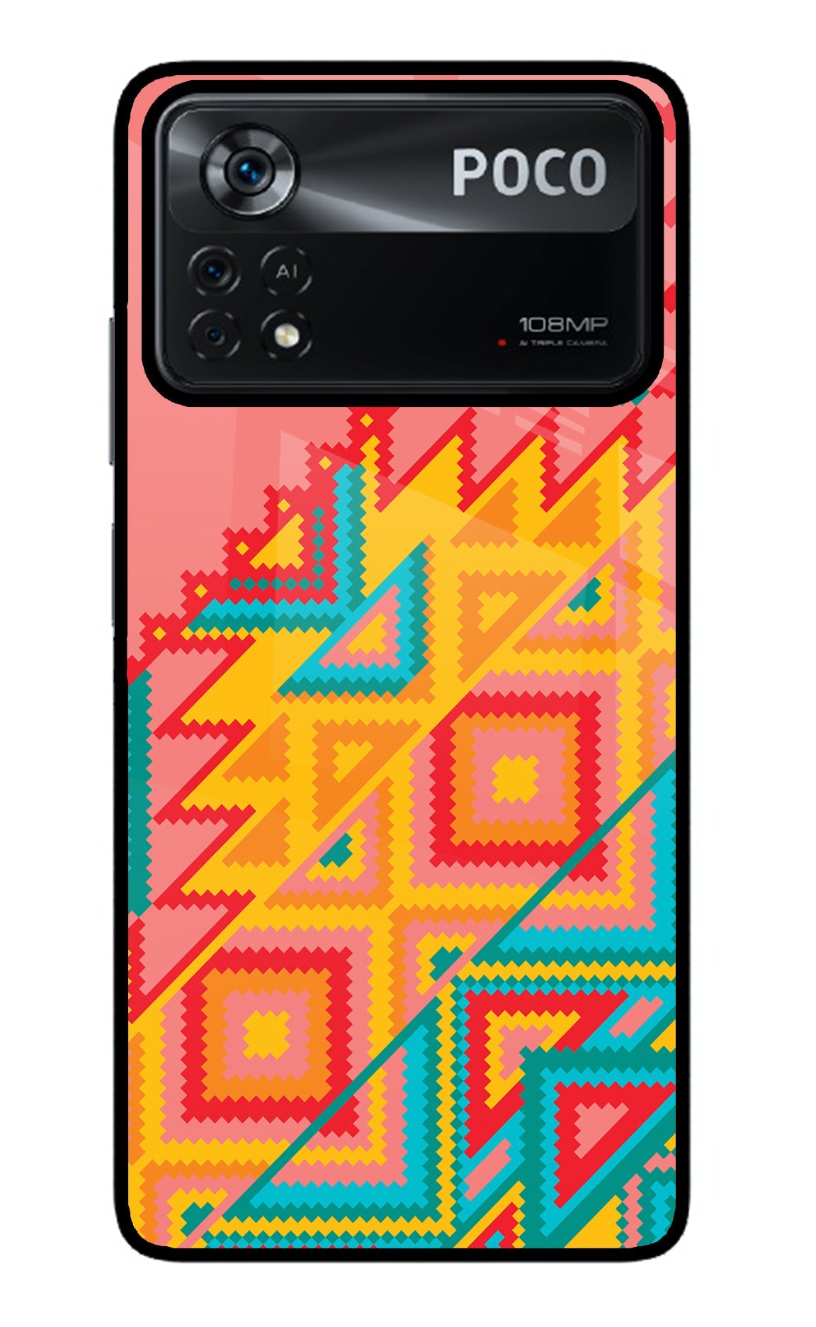 Aztec Tribal Poco X4 Pro Glass Case