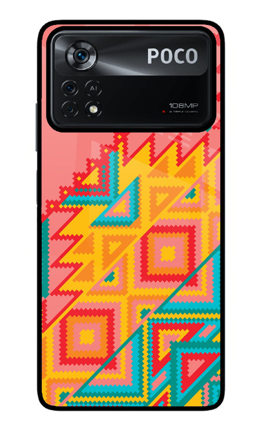 Aztec Tribal Poco X4 Pro Glass Case