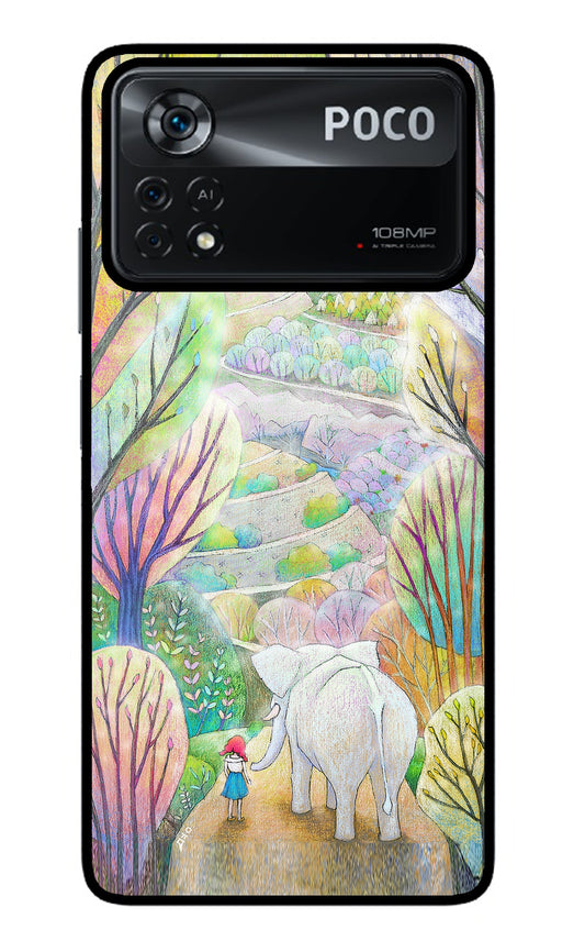 Nature Painting Poco X4 Pro Glass Case