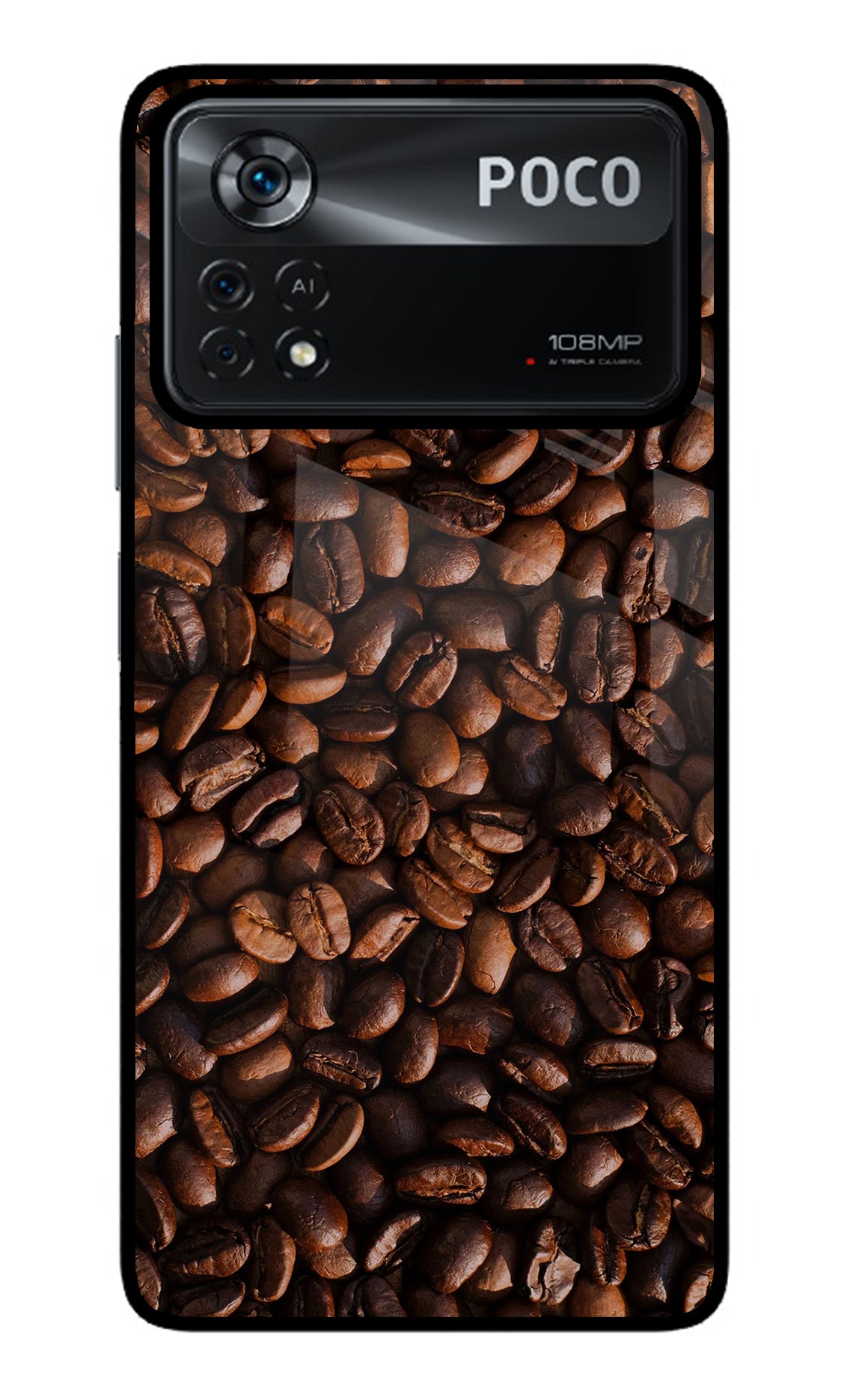 Coffee Beans Poco X4 Pro Glass Case