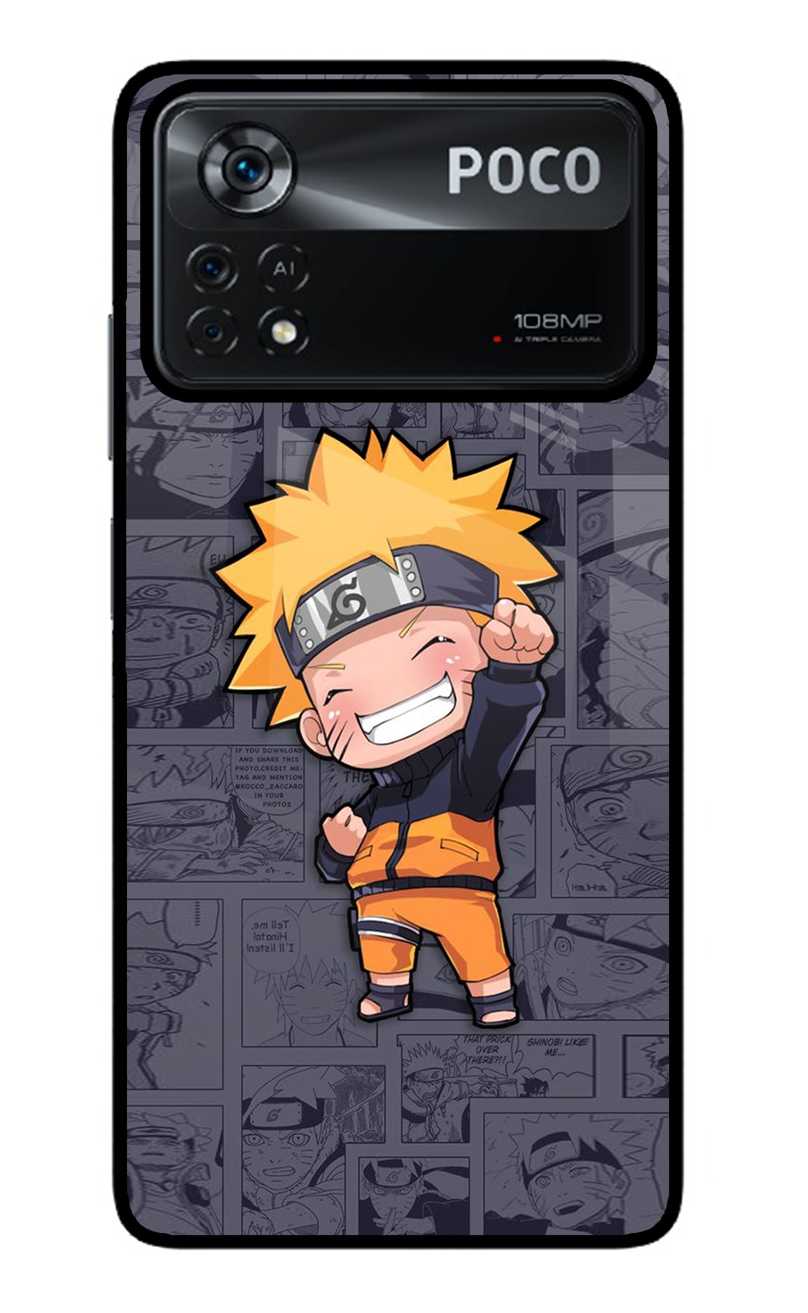 Chota Naruto Poco X4 Pro Glass Case