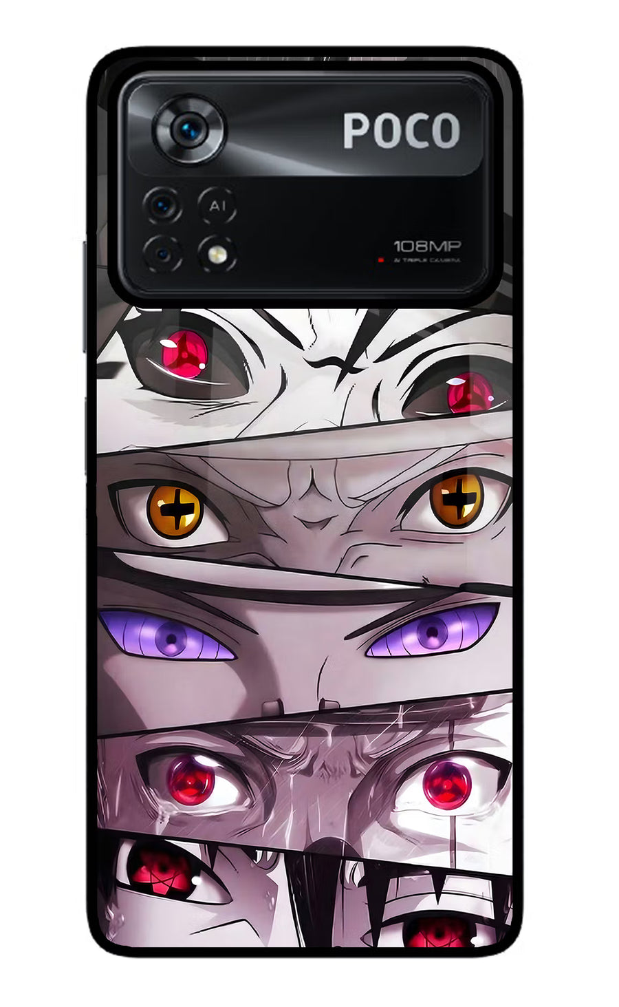 Naruto Anime Poco X4 Pro Back Cover, Glass case