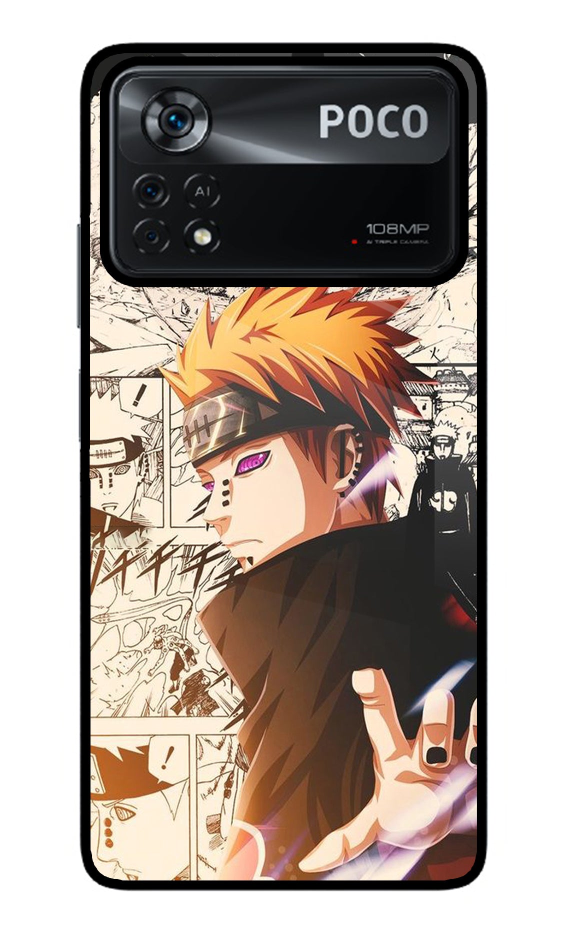 Pain Anime Poco X4 Pro Glass Case