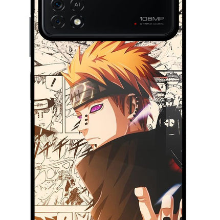 Pain Anime Poco X4 Pro Glass Case