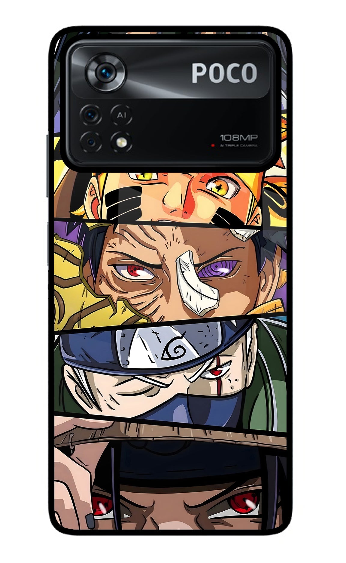 Naruto Character Poco X4 Pro Back Cover