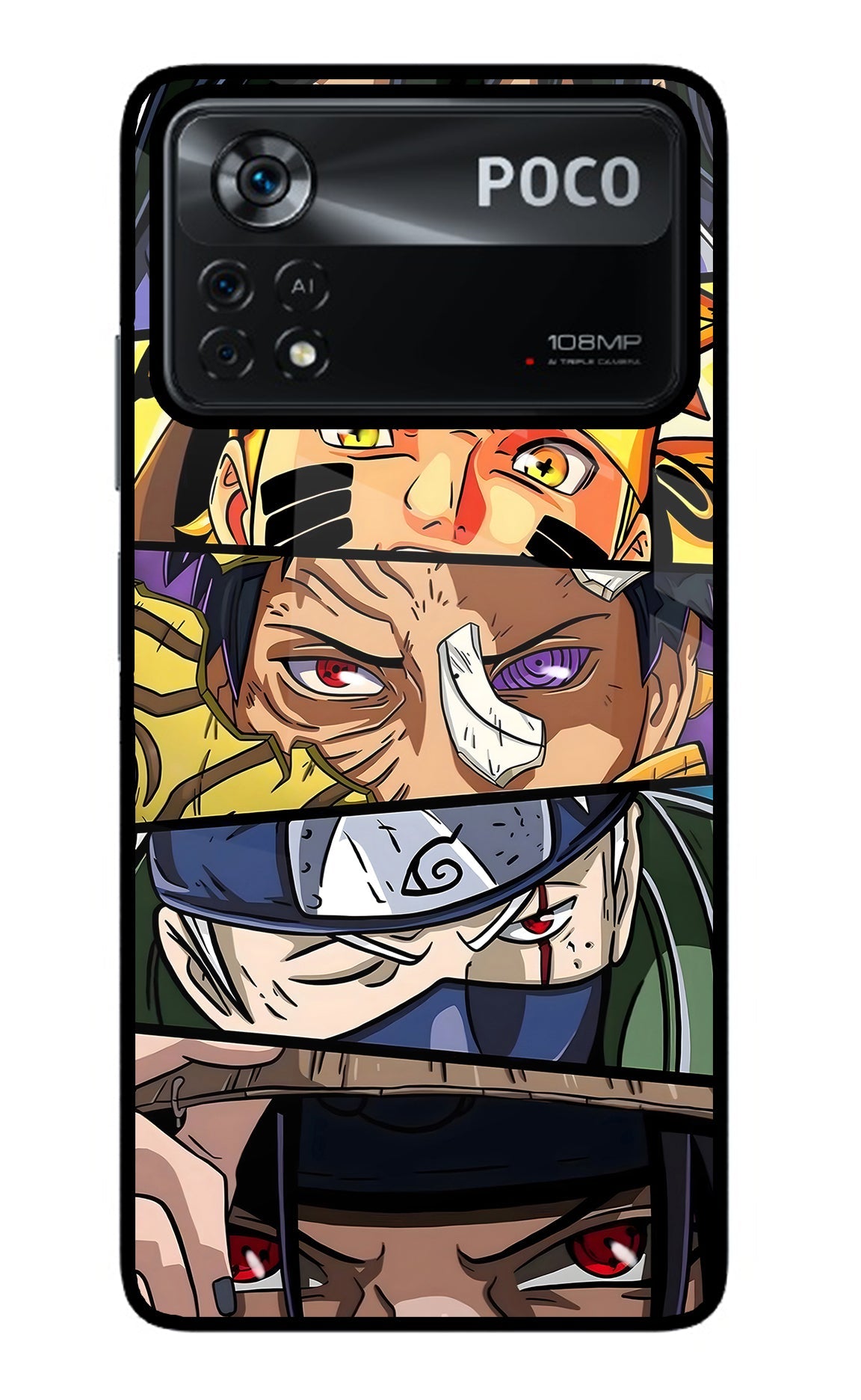 Naruto Character Poco X4 Pro Glass Case