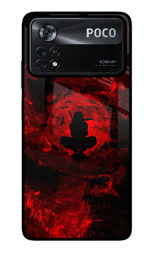 Itachi Uchiha Poco X4 Pro Glass Case