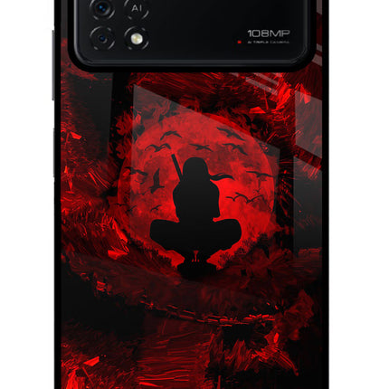 Itachi Uchiha Poco X4 Pro Glass Case