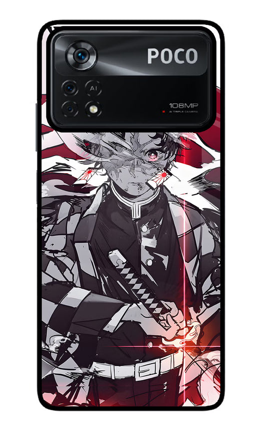 Demon Slayer Poco X4 Pro Glass Case