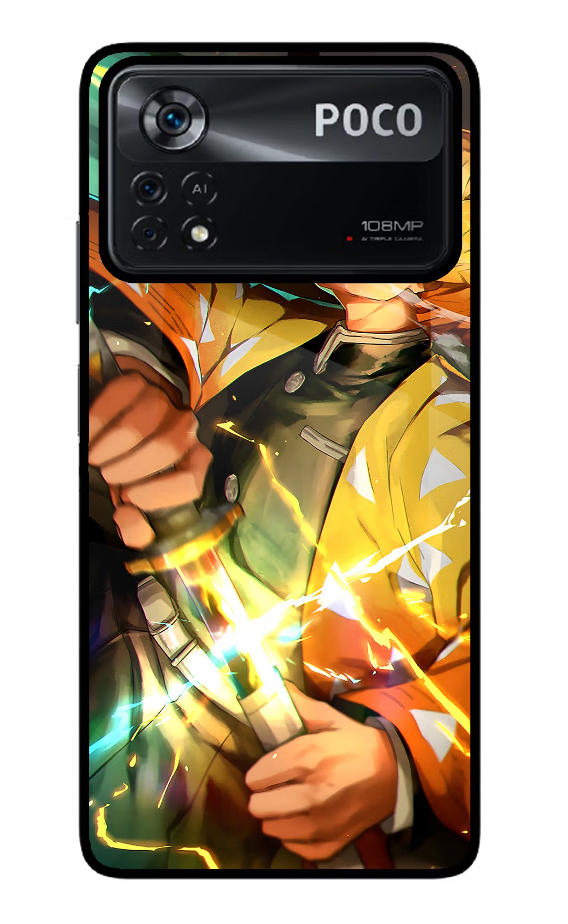 Demon Slayer Poco X4 Pro Glass Case