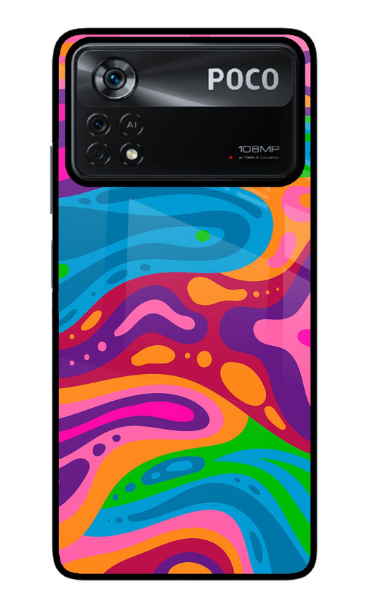 Trippy Pattern Poco X4 Pro Glass Case