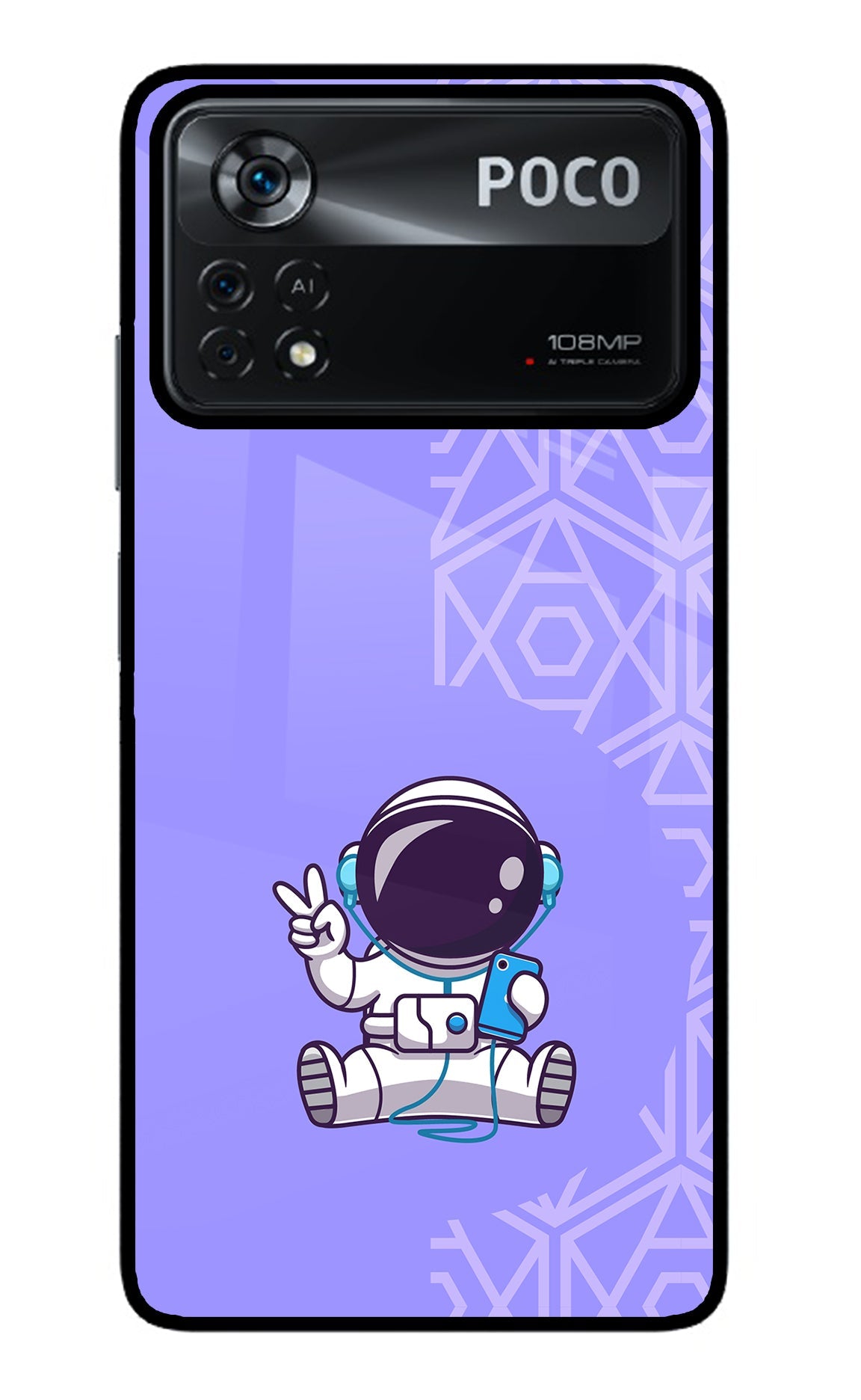 Cute Astronaut Chilling Poco X4 Pro Back Cover