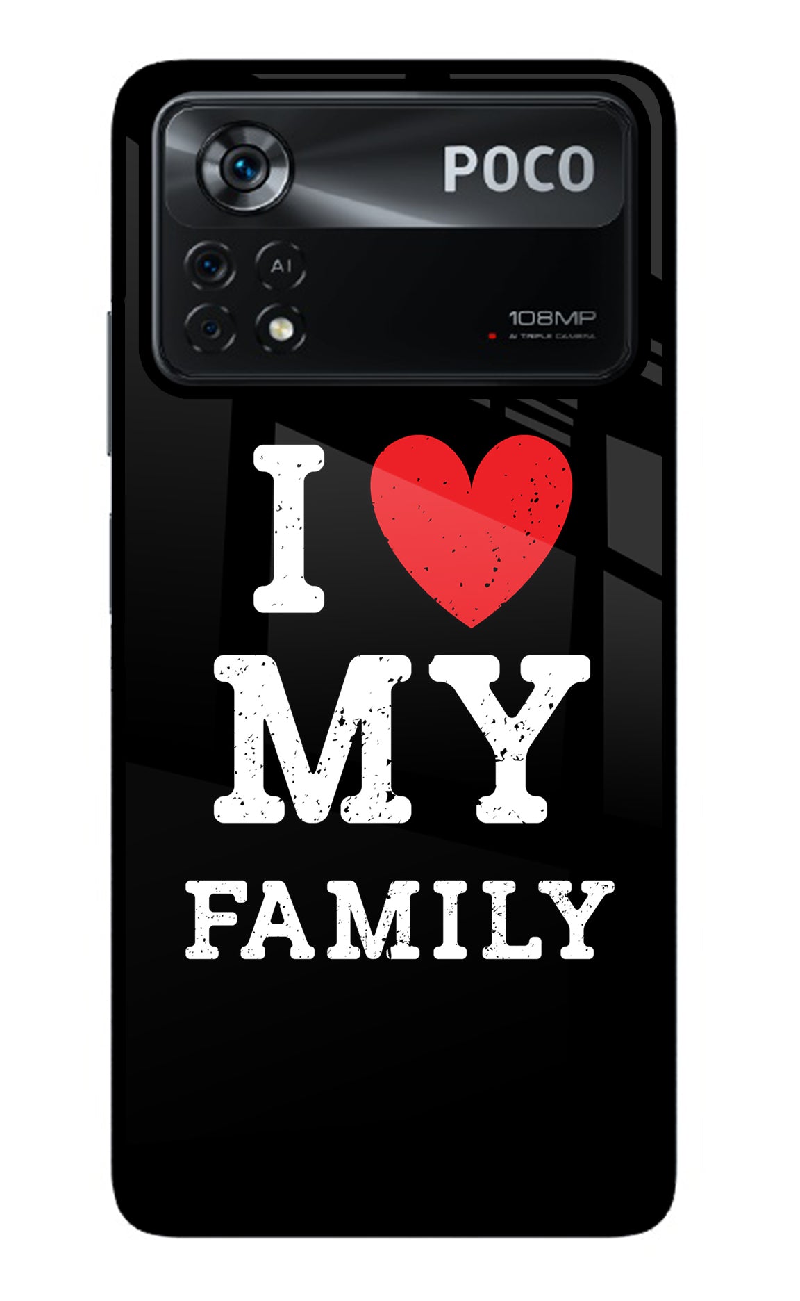 I Love My Family Poco X4 Pro Back Cover