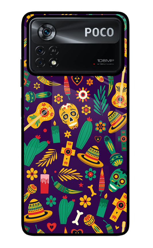 Mexican Artwork Poco X4 Pro Glass Case