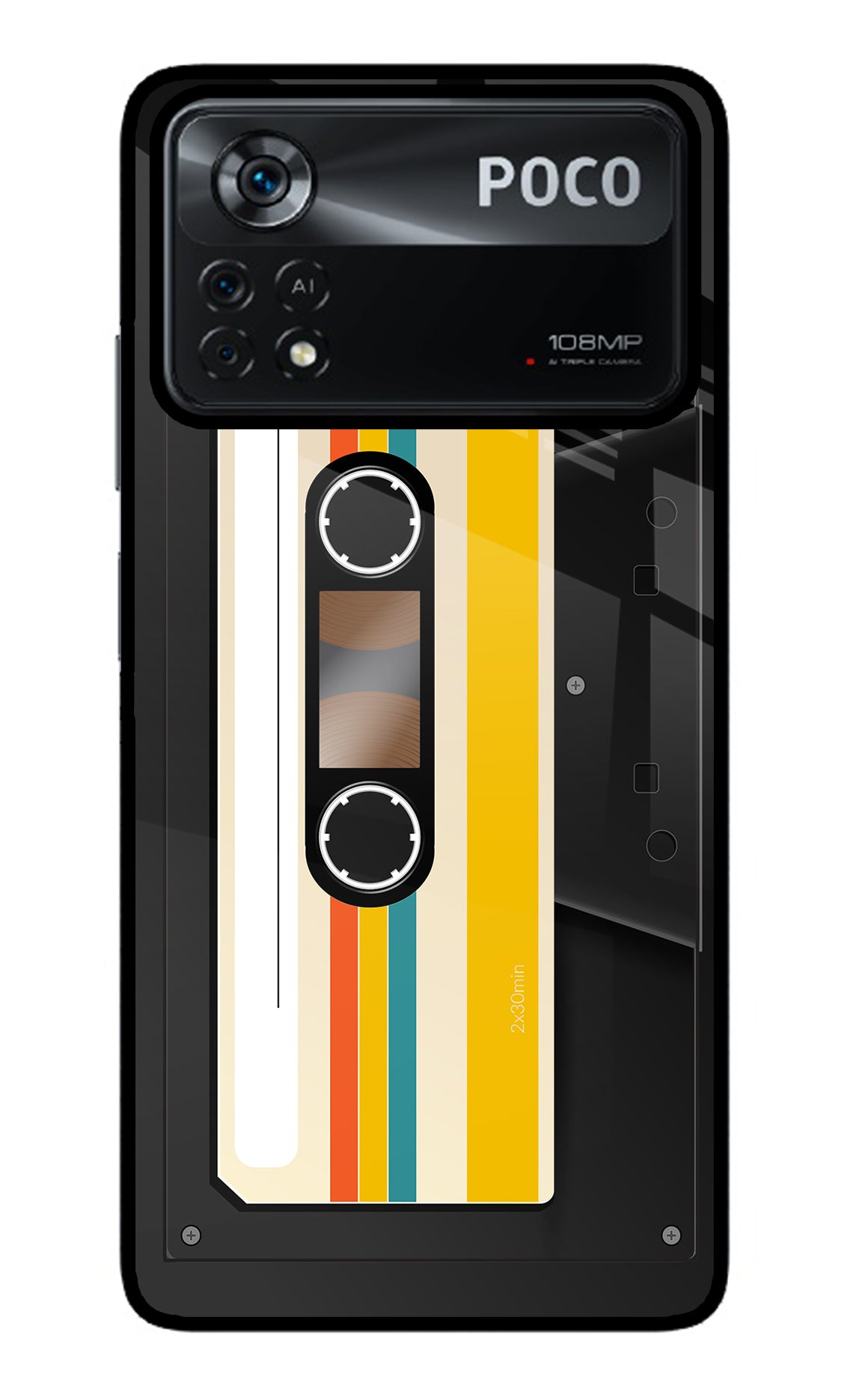 Tape Cassette Poco X4 Pro Glass Case