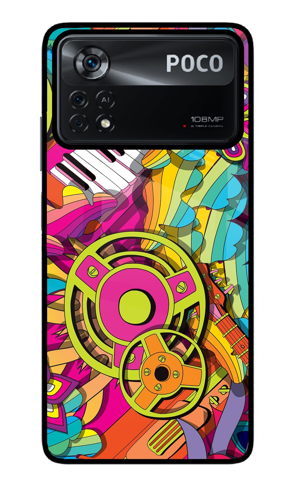 Music Doodle Poco X4 Pro Back Cover