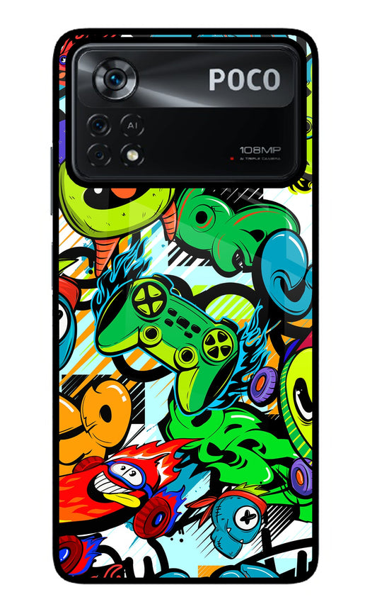 Game Doodle Poco X4 Pro Glass Case