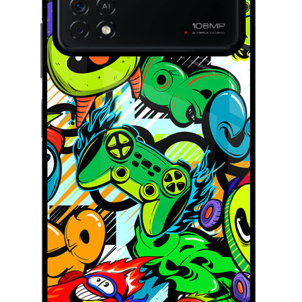 Game Doodle Poco X4 Pro Glass Case