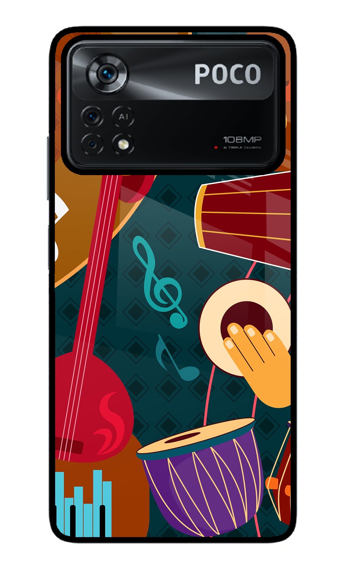 Music Instrument Poco X4 Pro Glass Case