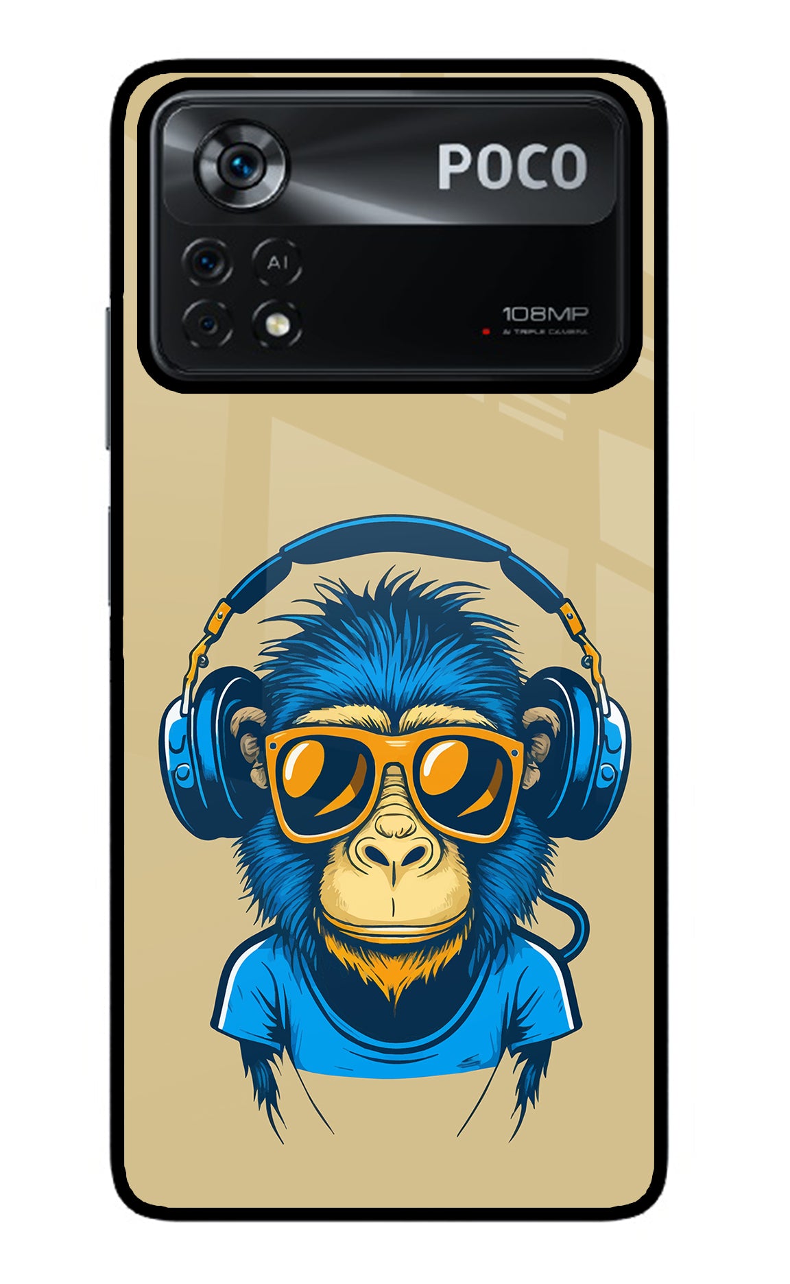 Monkey Headphone Poco X4 Pro Back Cover