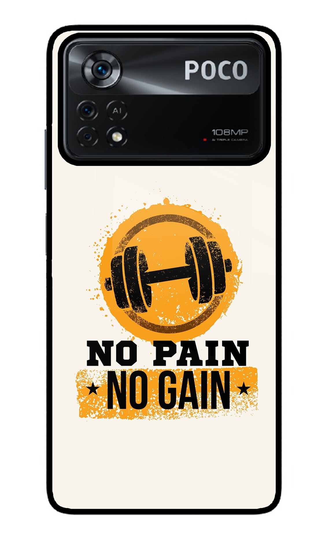 No Pain No Gain Poco X4 Pro Back Cover