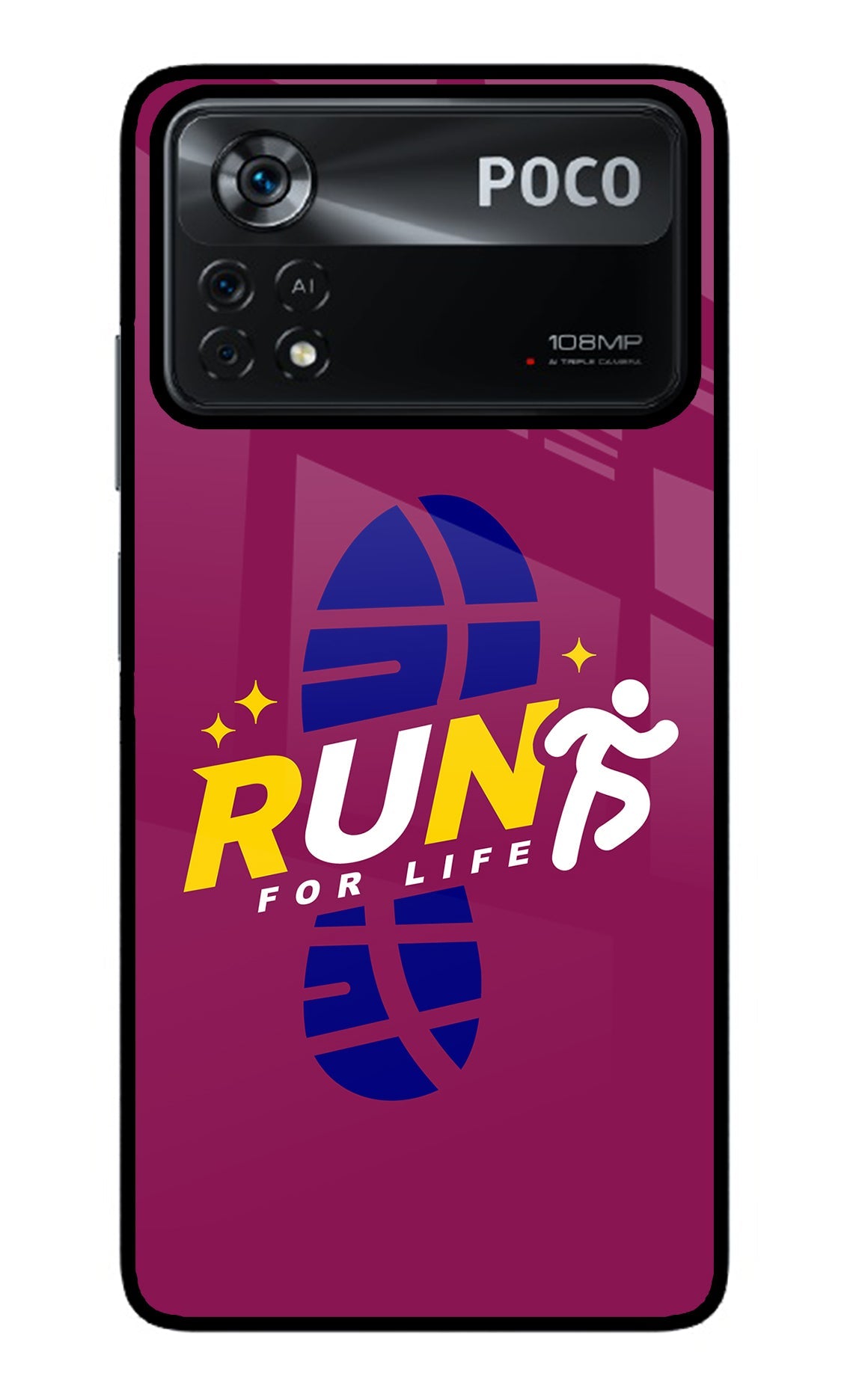 Run for Life Poco X4 Pro Glass Case