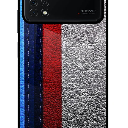 BMW Stripes Poco X4 Pro Glass Case