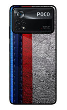 BMW Stripes Poco X4 Pro Glass Case