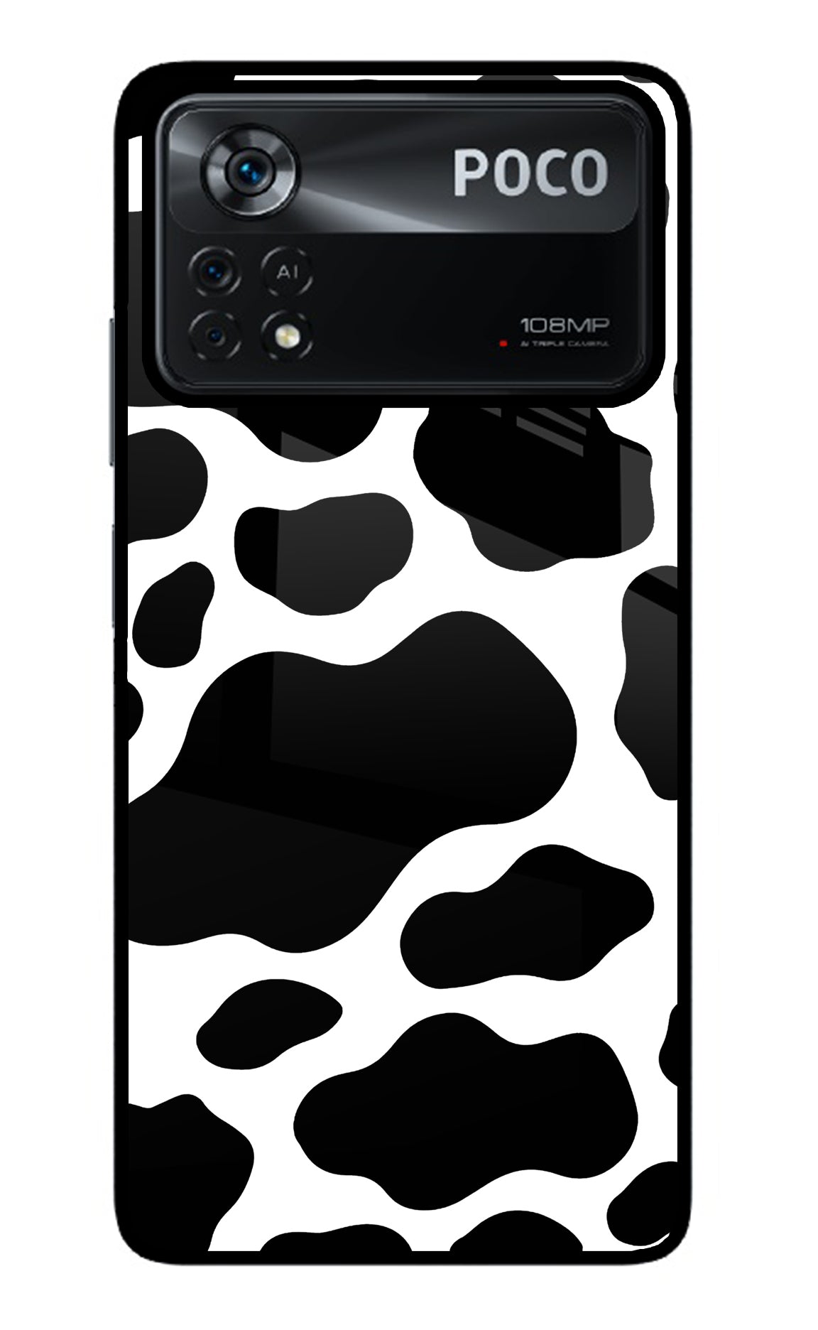 Cow Spots Poco X4 Pro Glass Case