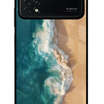 Ocean Beach Poco X4 Pro Glass Case