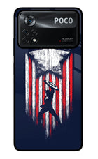 Captain America Marvel Art Poco X4 Pro Glass Case