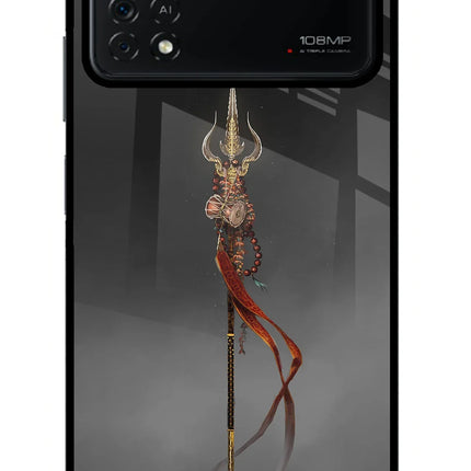 Shiv Trishul Poco X4 Pro Glass Case