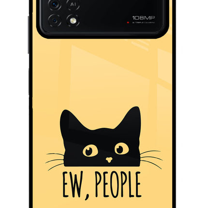 Ew People Catitude Poco X4 Pro Glass Case